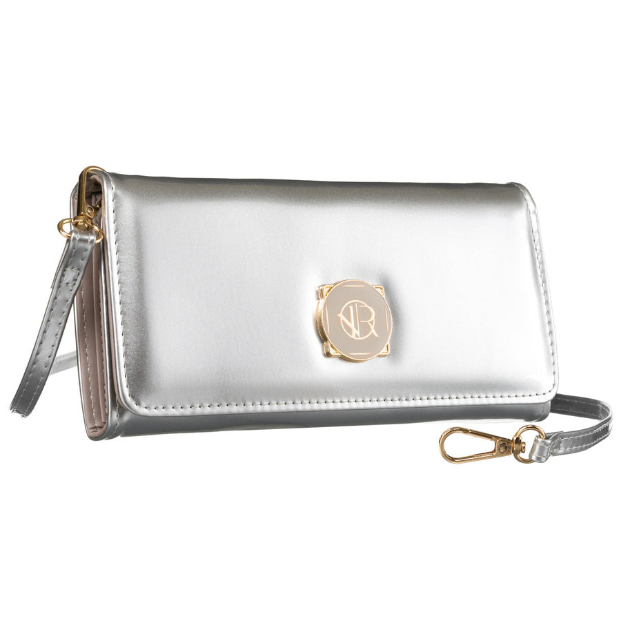 Maža elegantiška rankinė Rovicky, sidabrinė R0178