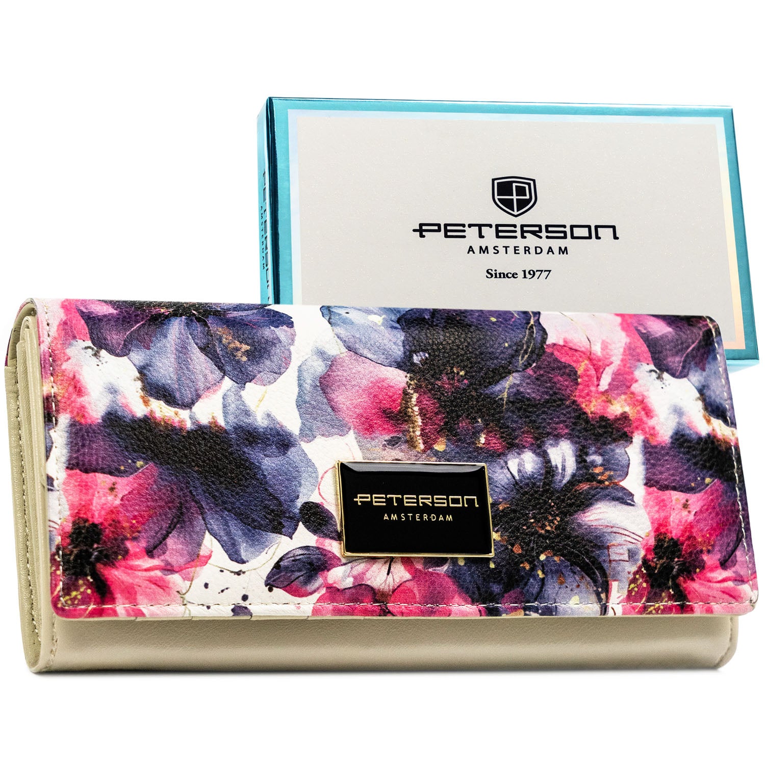 Piniginė moterims Peterson, gėlėtas PT78