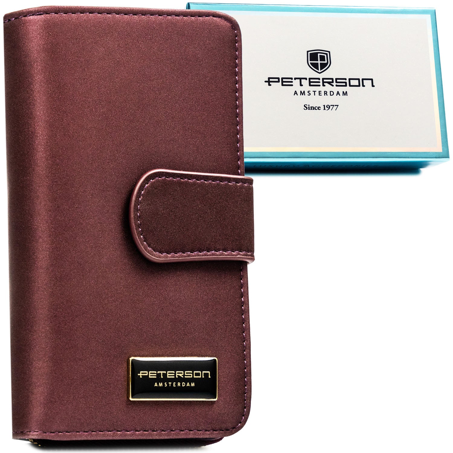 Vidutinė piniginė moterims Peterson, violetinė PT112