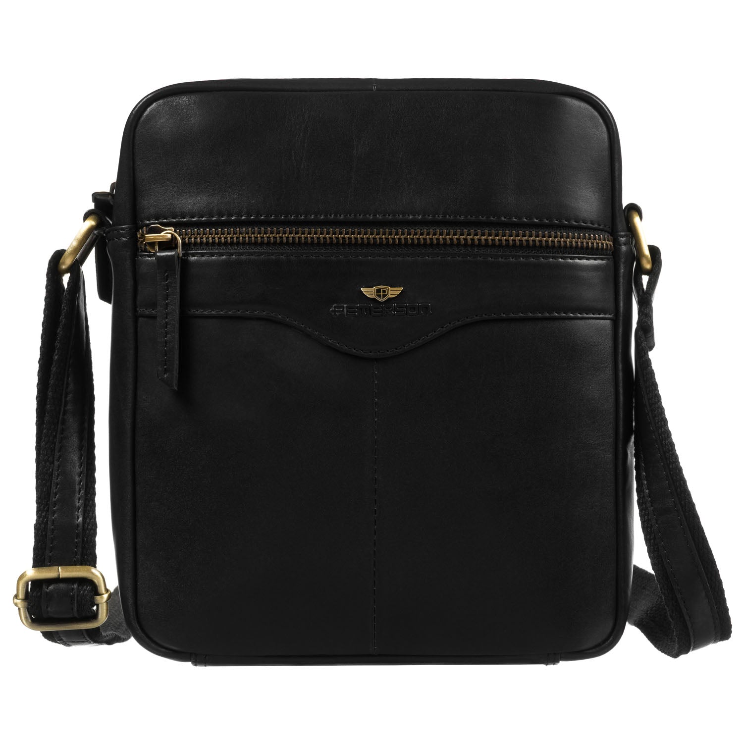 Vidutinė rankinė vyrams Peterson, juoda 0499