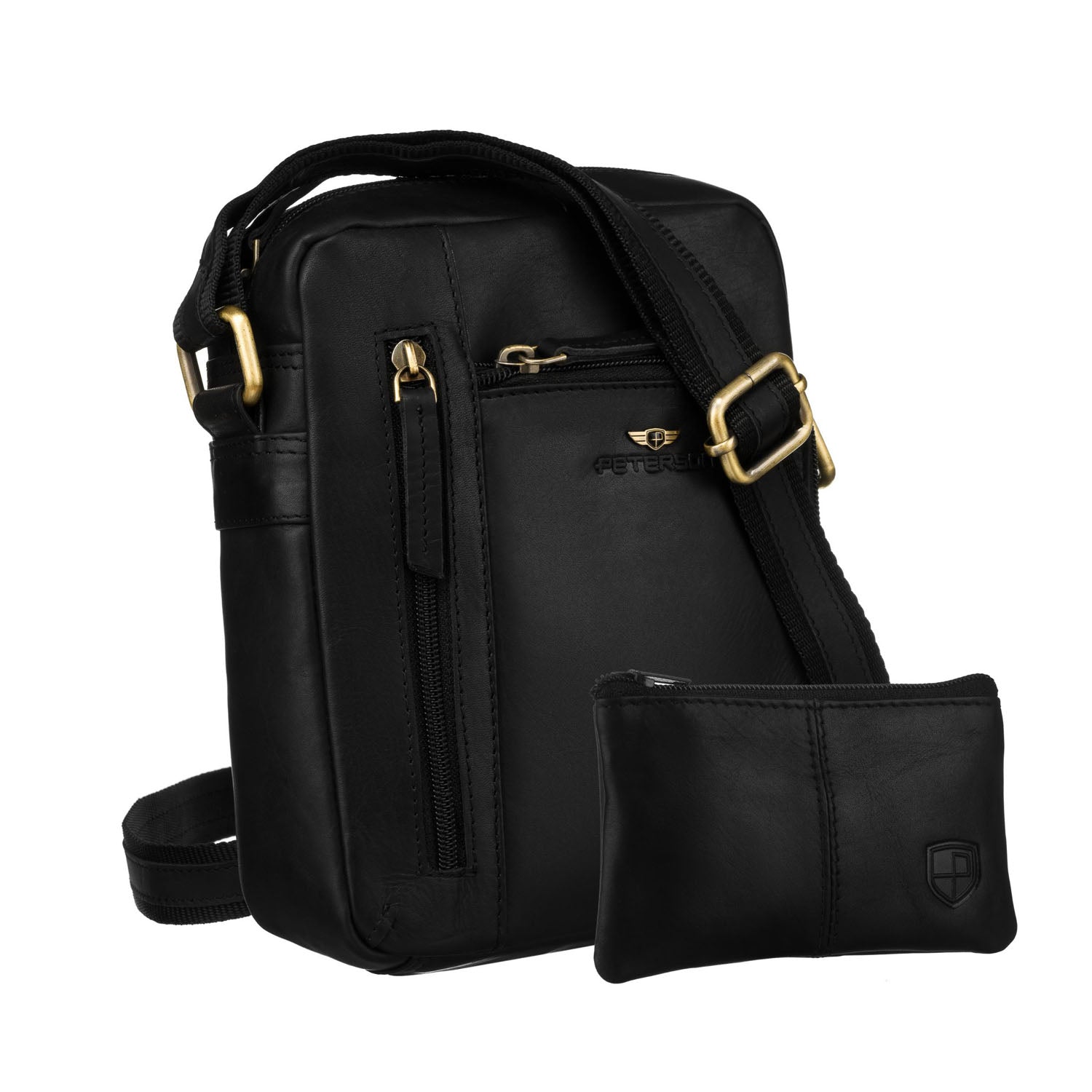 Vidutinė rankinė vyrams Peterson, juoda 6774