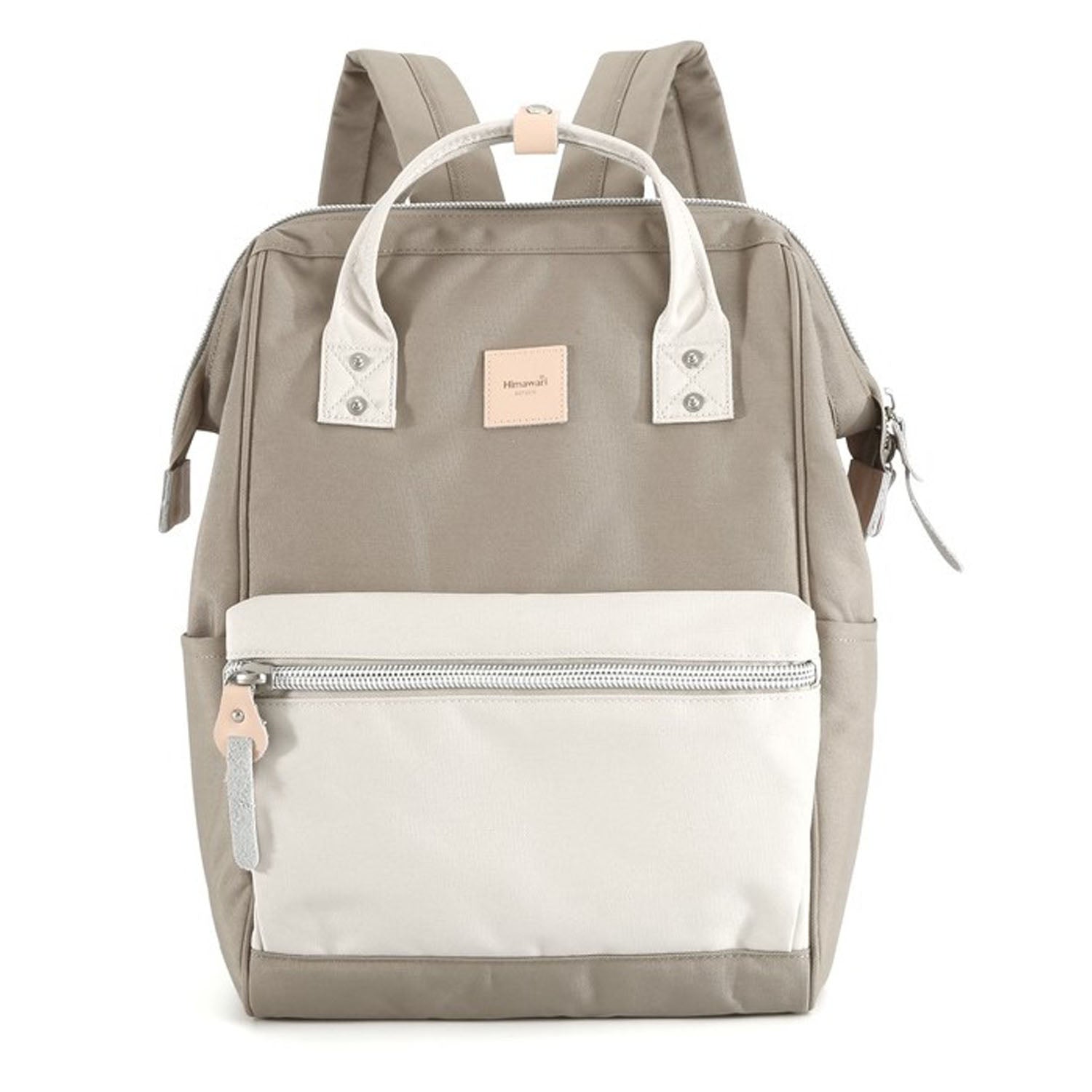 Kremiškai smėlinis kuprinė su vieta nešiojamam kompiuteriui ir USB prievadu Himawari