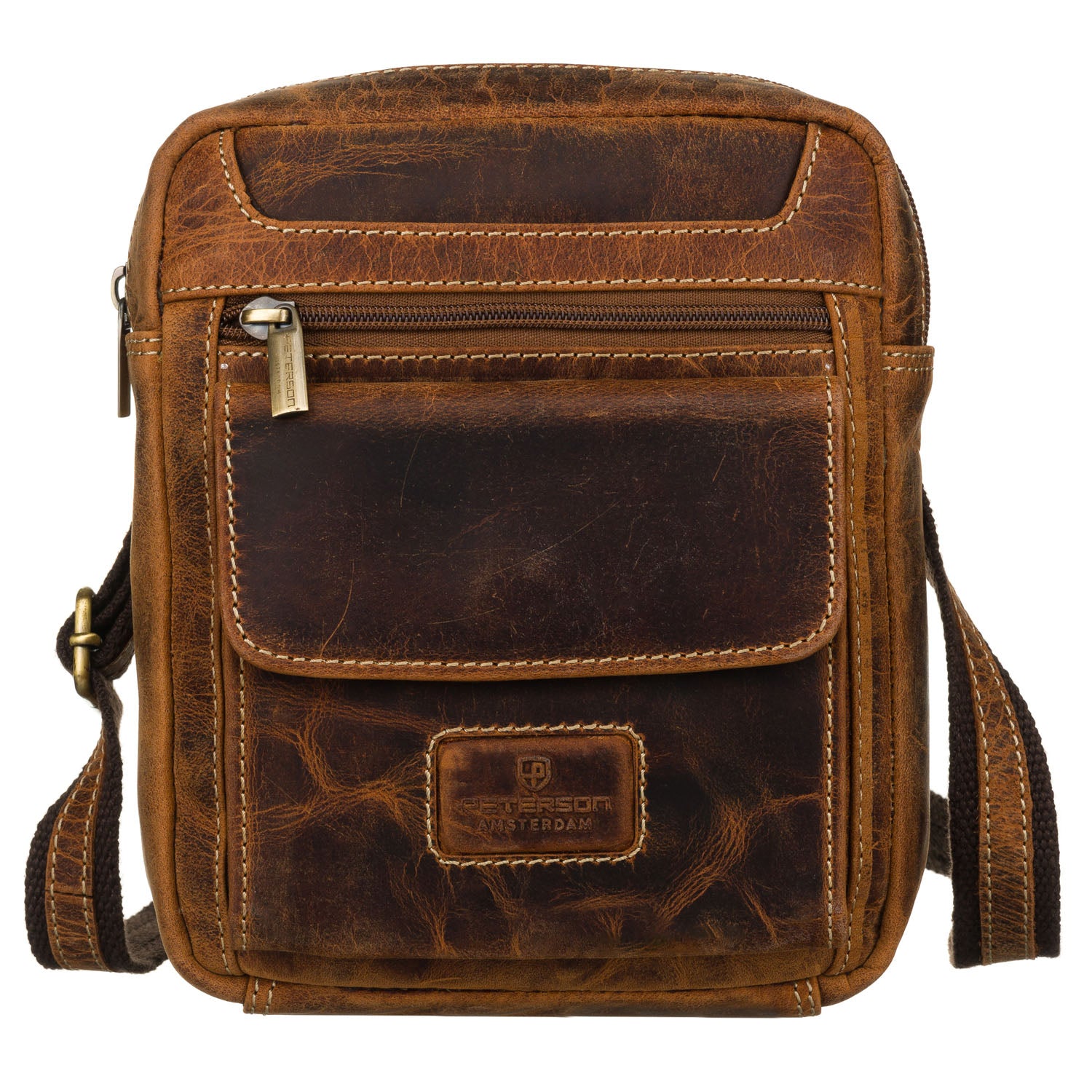 Maža rankinė vyrams Peterson, ruda R557