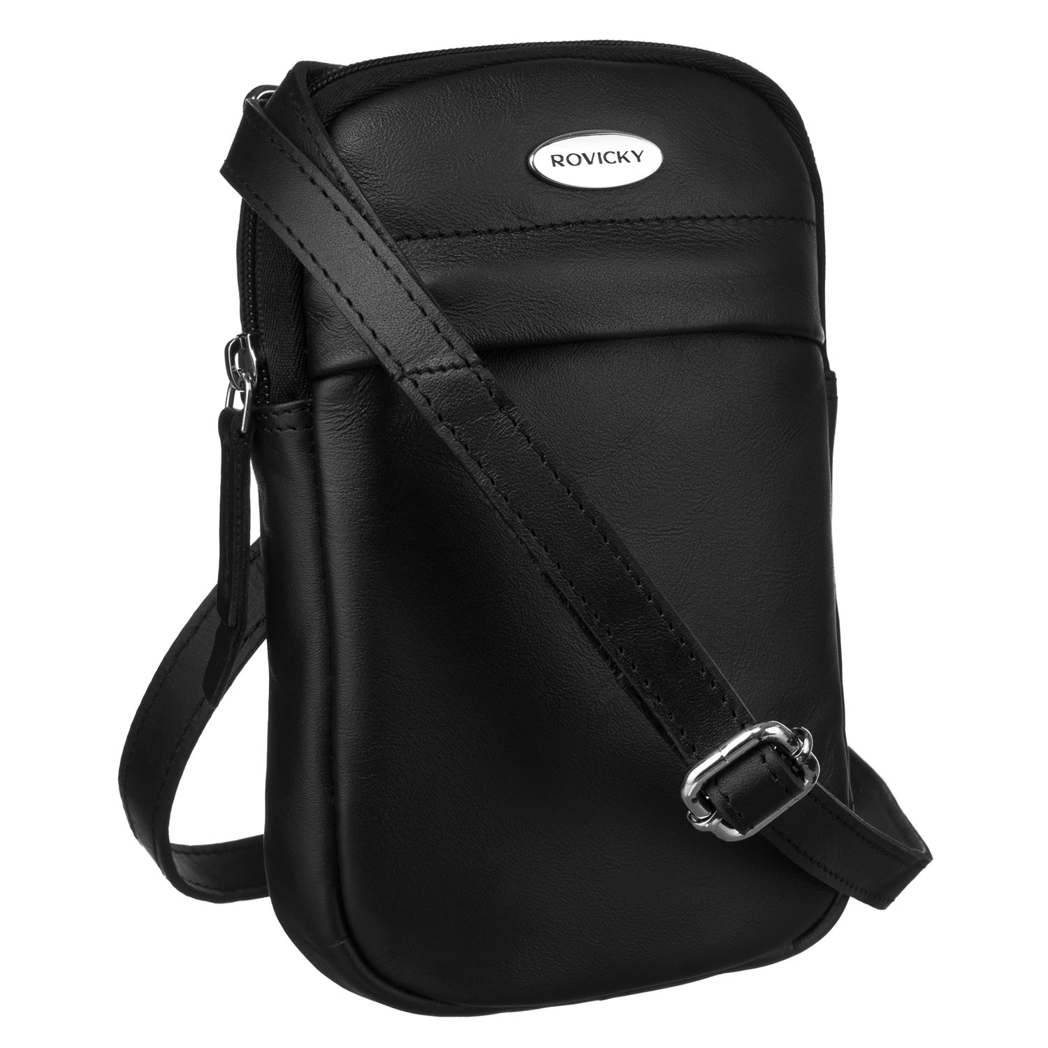 Maža odinė rankinė Rovicky, juoda A0142