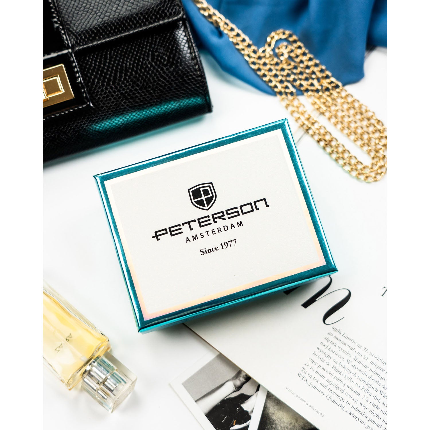 Maža piniginė moterims Peterson, balta PT12