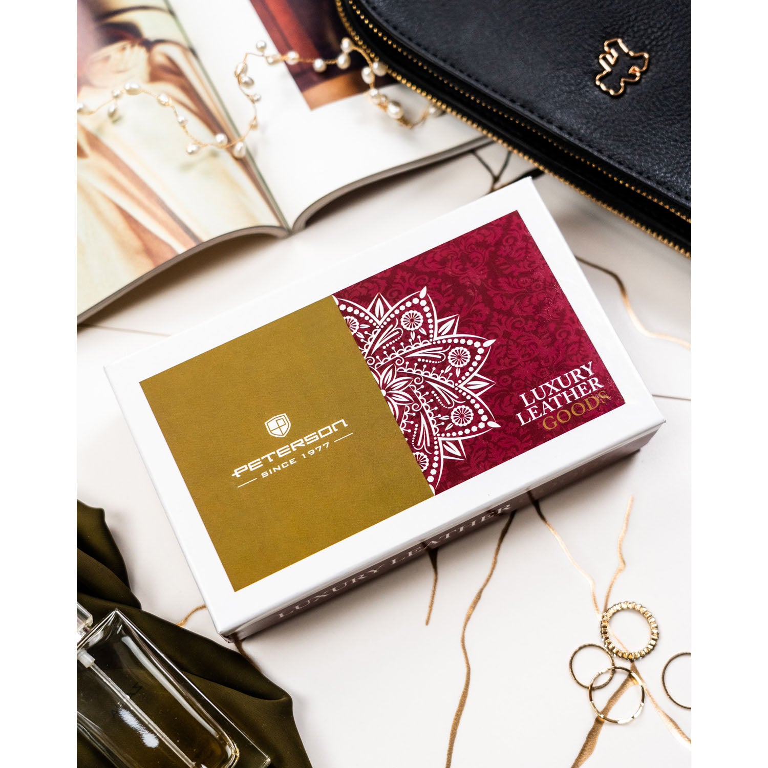 Maža piniginė moterims Peterson, raudona PT48