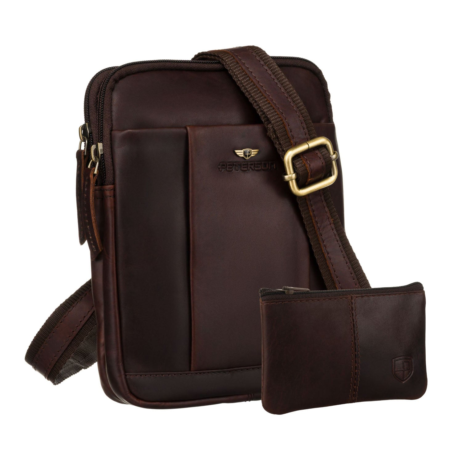 Vidutinė rankinė vyrams Peterson, ruda 6804