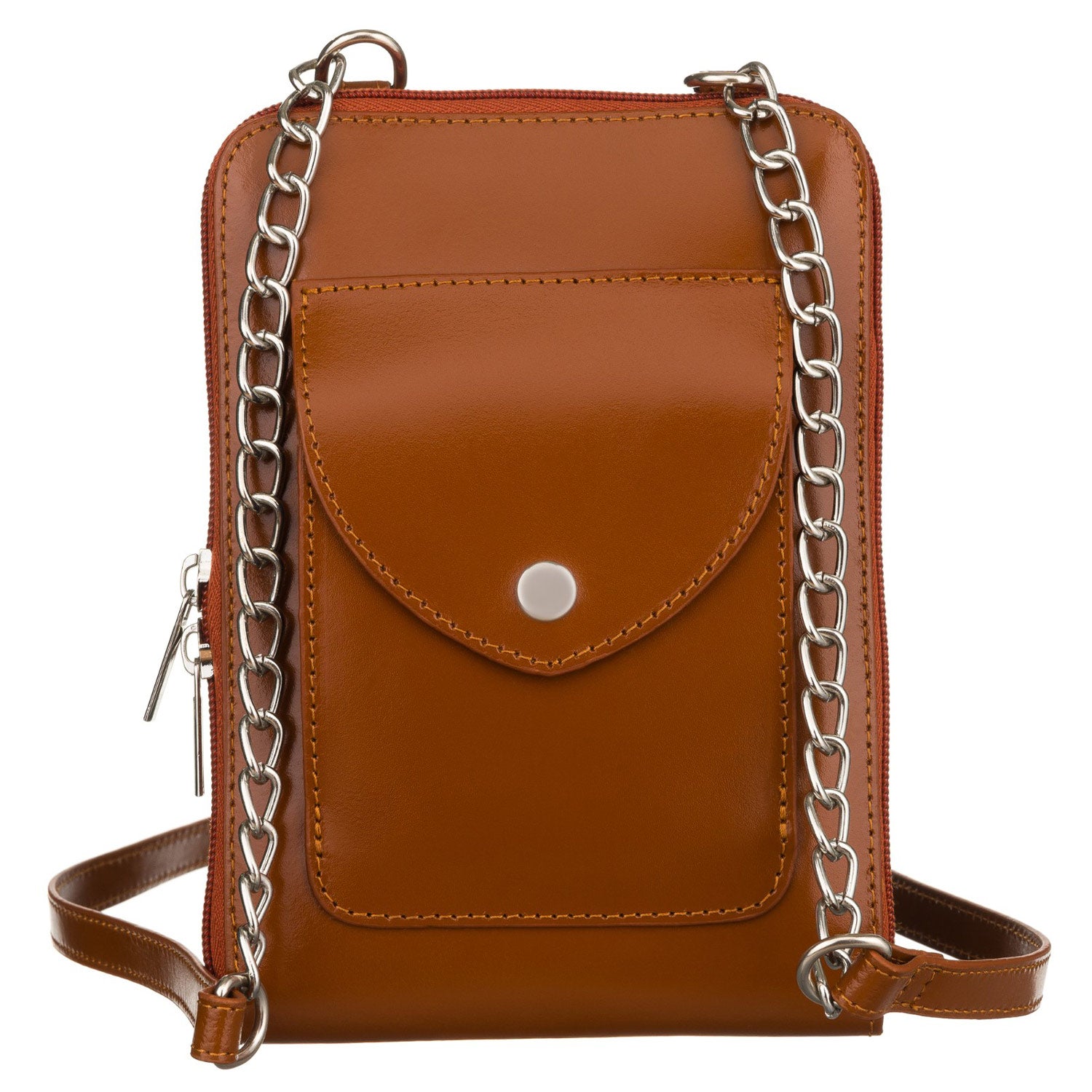 Maža moteriška natūralios odos rankinė, ruda A0168