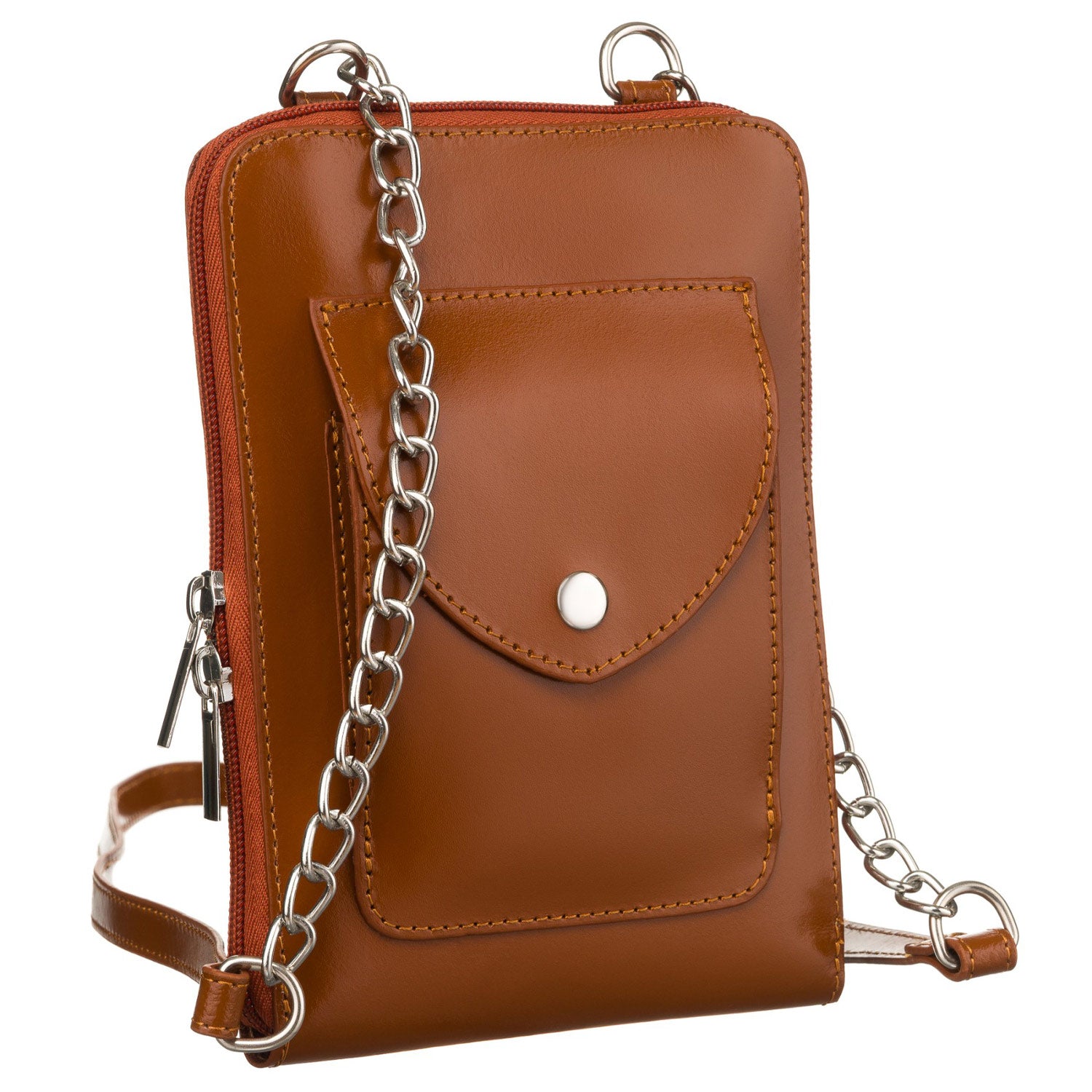 Maža moteriška natūralios odos rankinė, ruda A0168