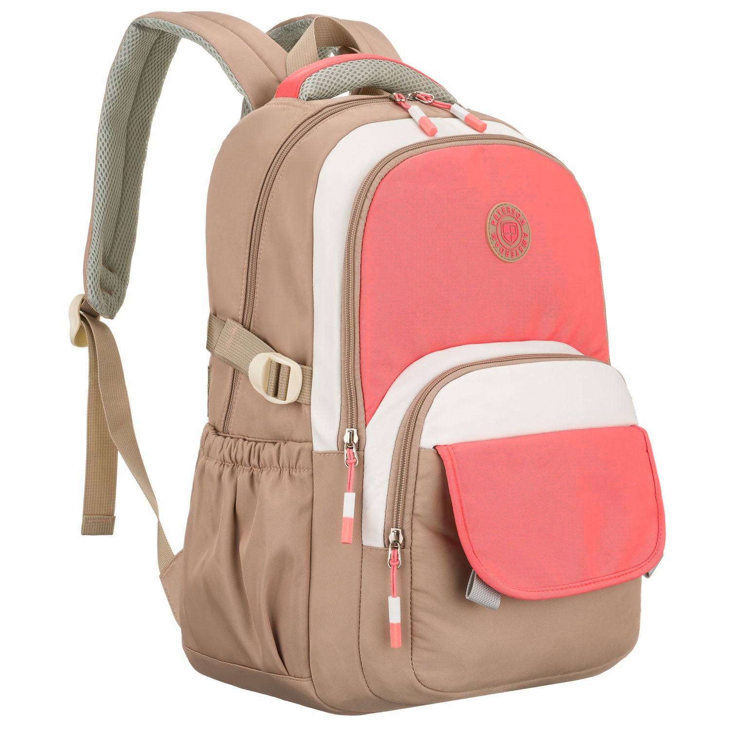 Vidutinė kuprinė moterims Peterson, smėlio-rožinė