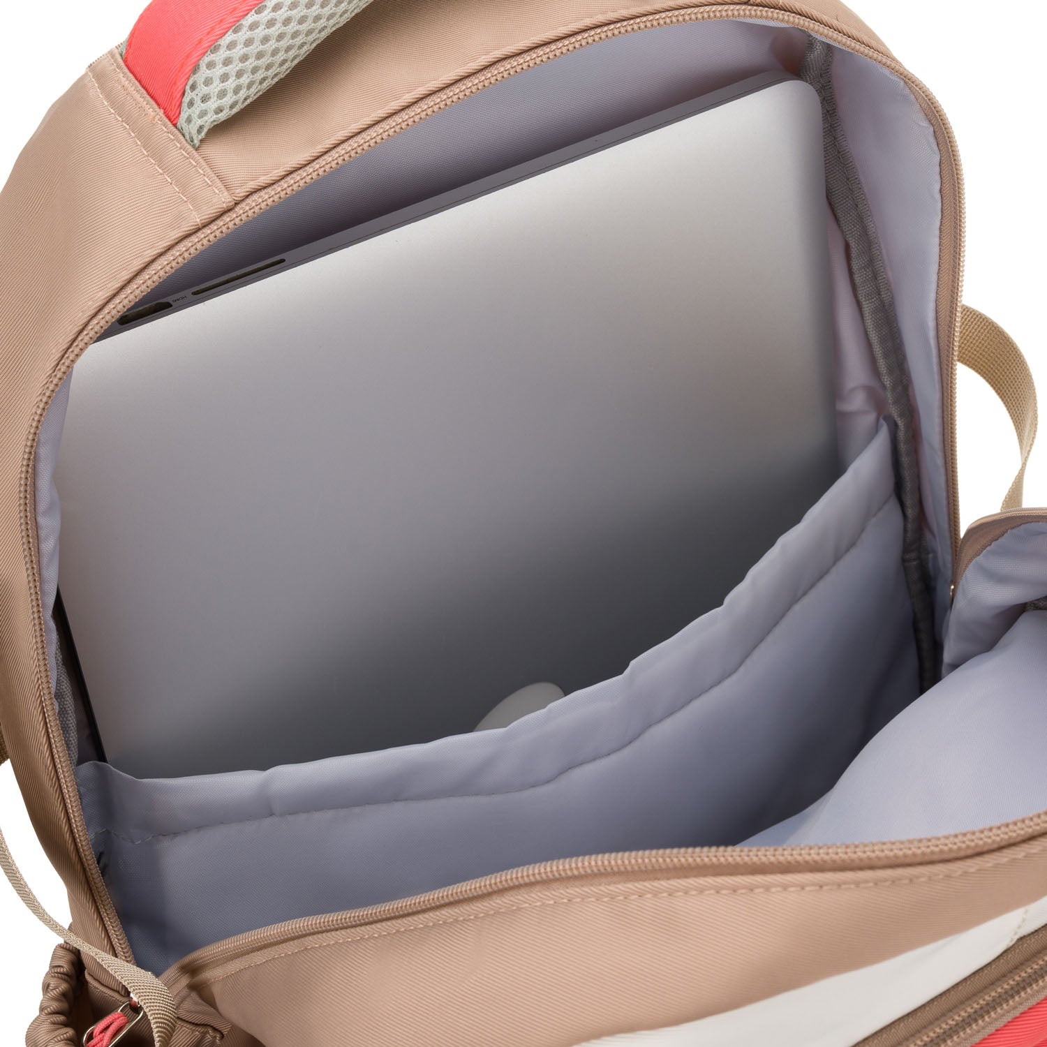 Vidutinė kuprinė moterims Peterson, smėlio-rožinė