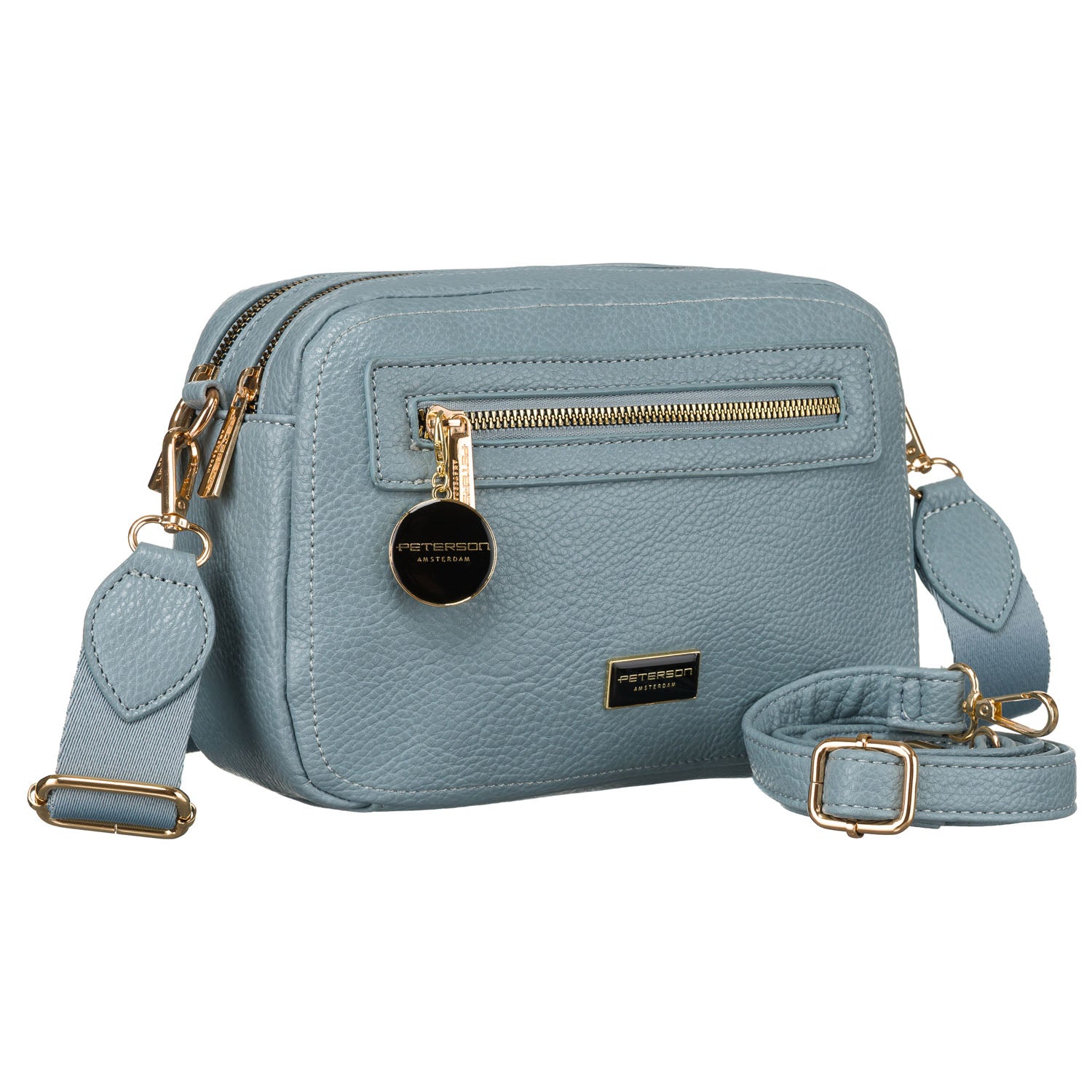 Rankinė maža eko odos Peterson, mėlyna A01.