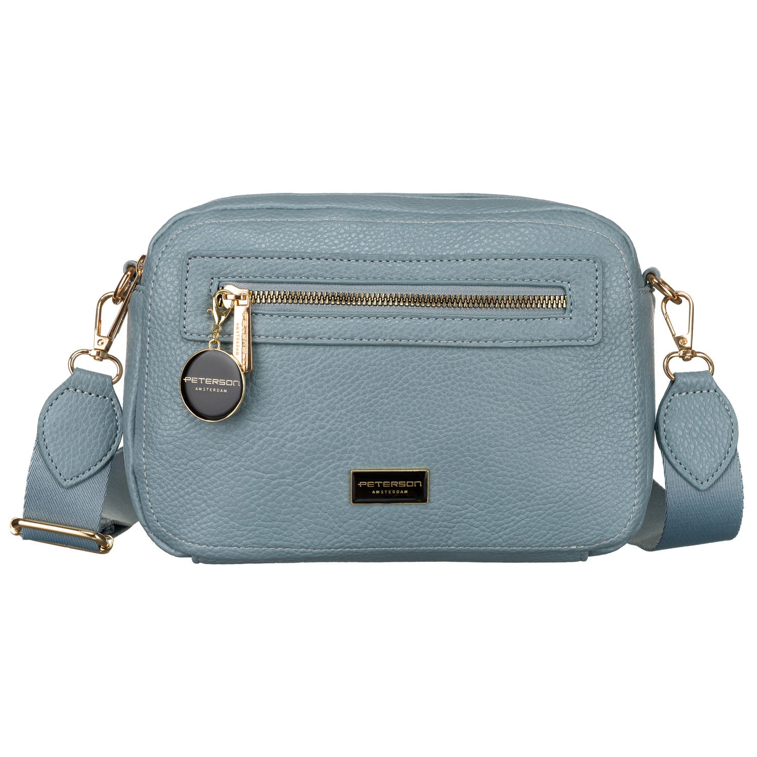 Rankinė maža eko odos Peterson, mėlyna A01.