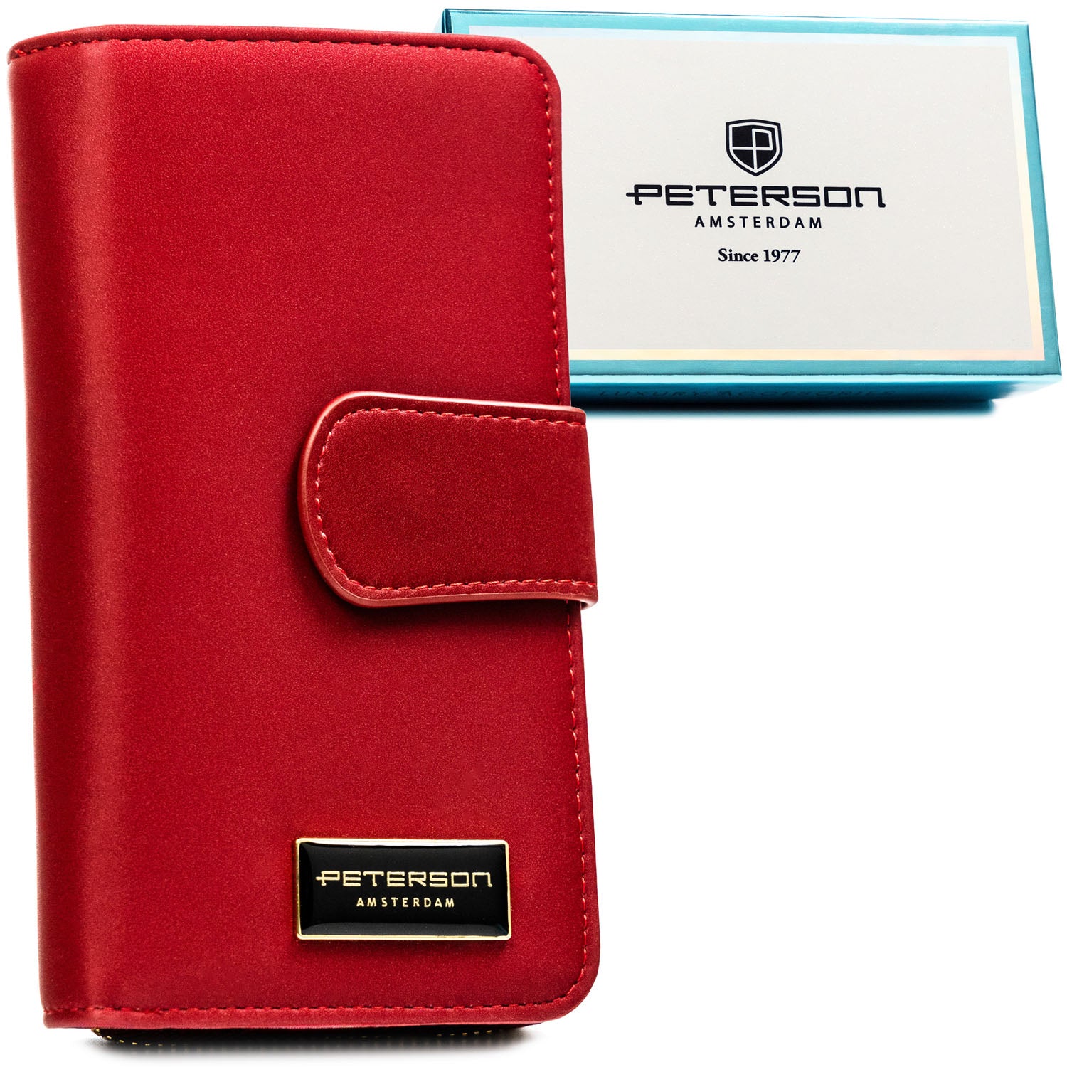 Vidutinė piniginė moterims Peterson, raudona PT111