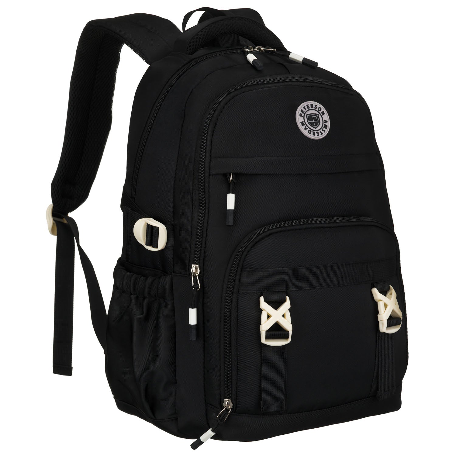 Vidutinė kuprinė unisex Peterson, juoda