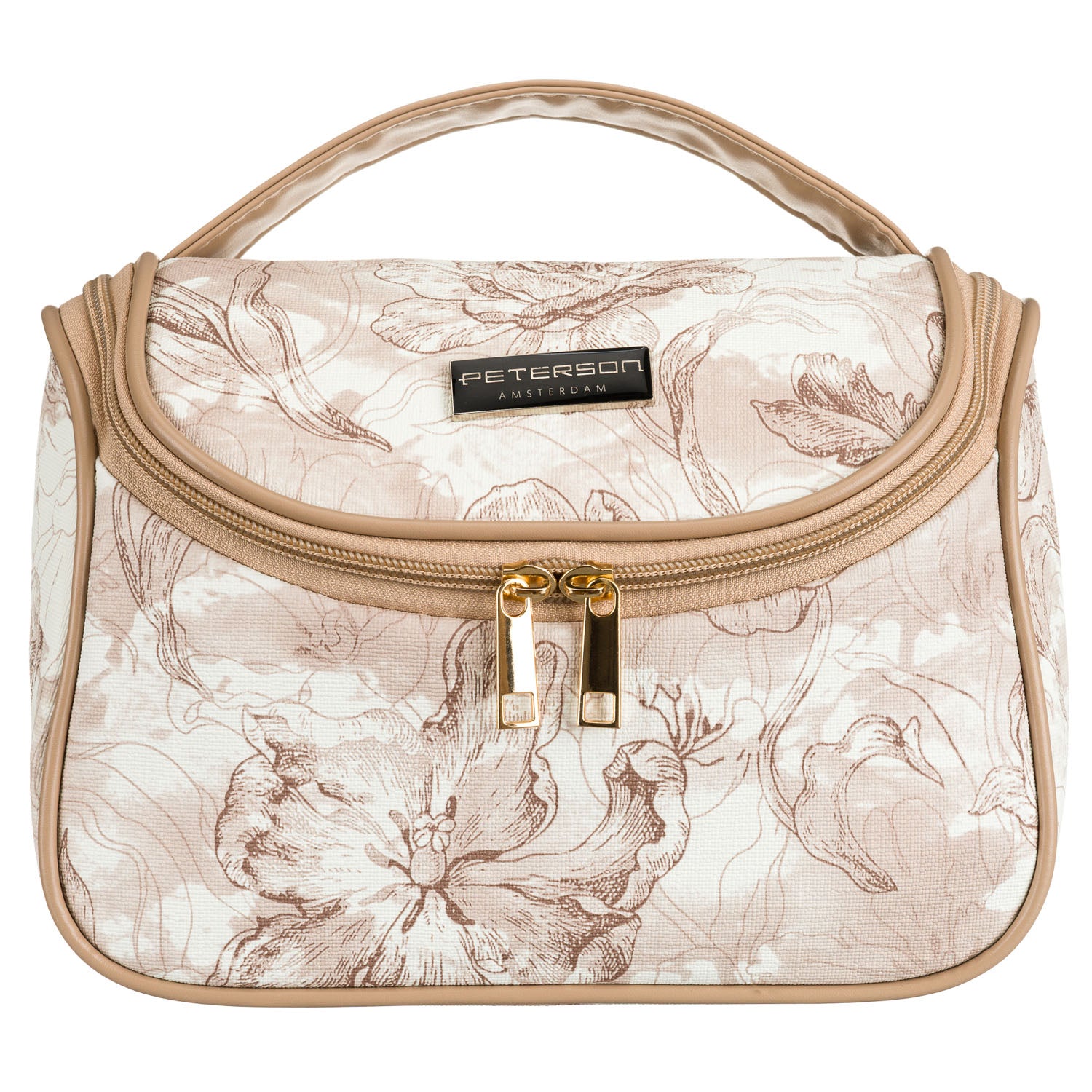 Didelė kosmetinė moterims Peterson, smėlio