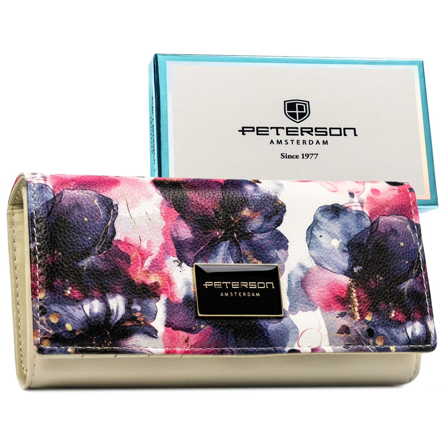 Piniginė moterims Peterson, gėlėtas PT75