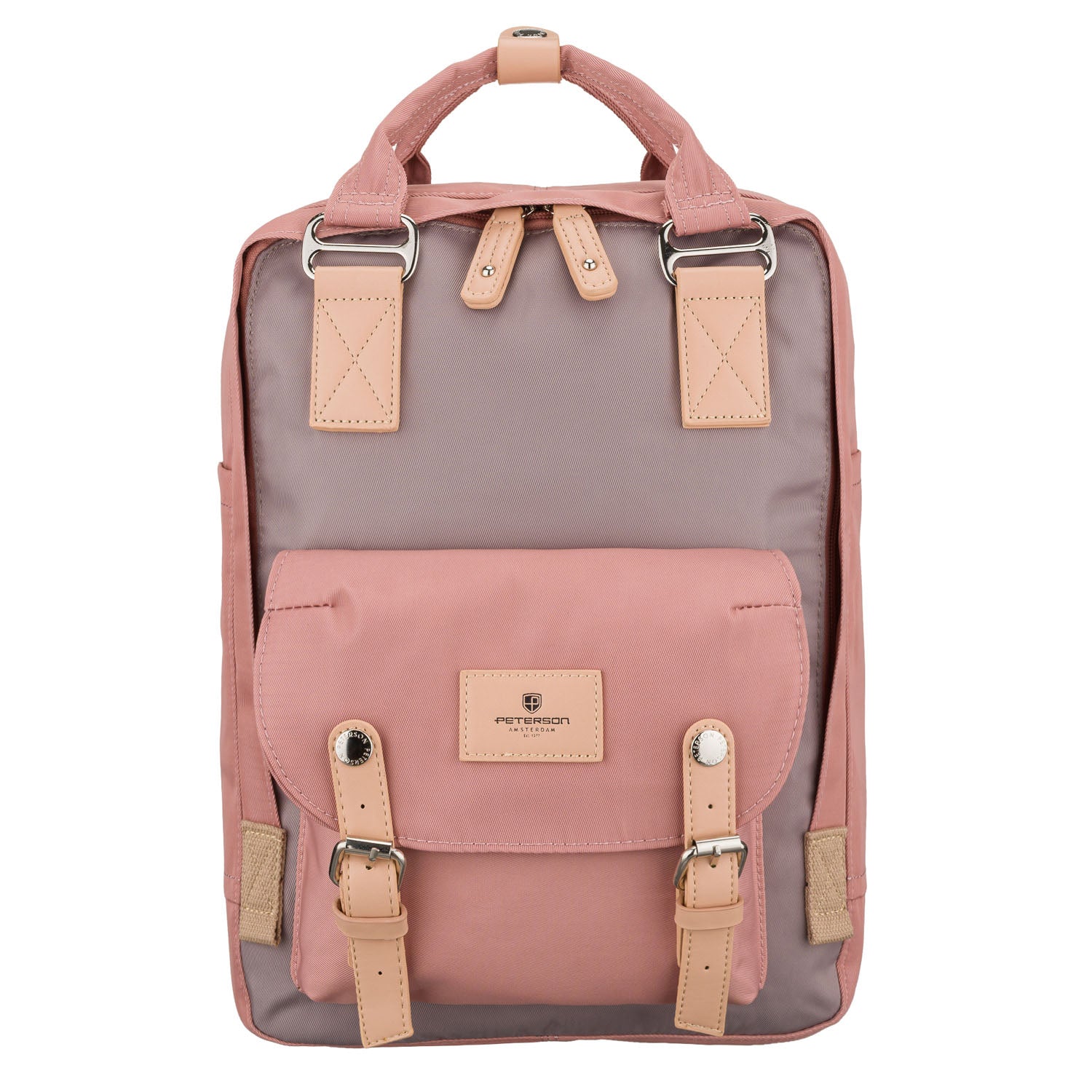 Kuprinė moterims Peterson, rožinė pilka K62