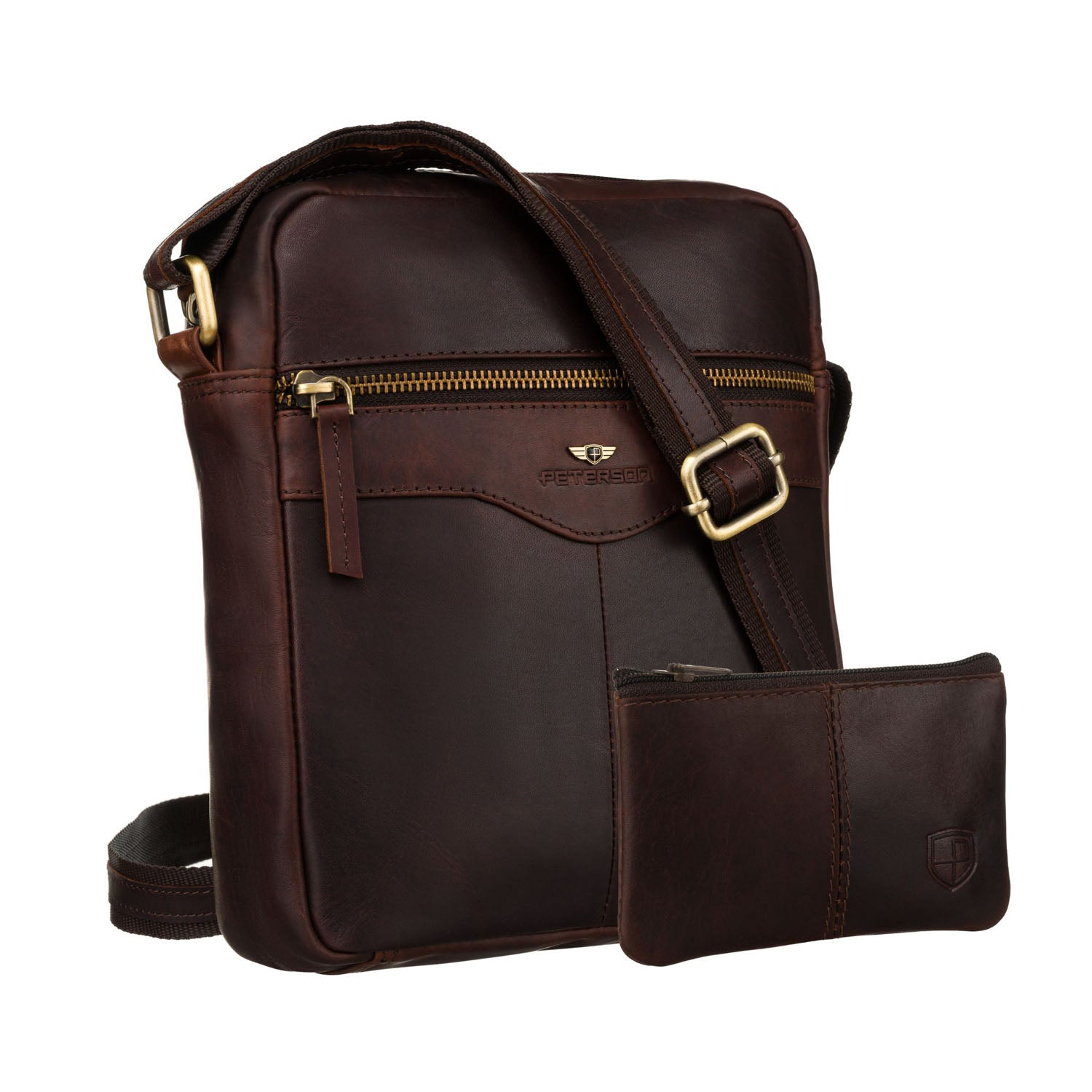 Maža rankinė vyrams Peterson, ruda 6842
