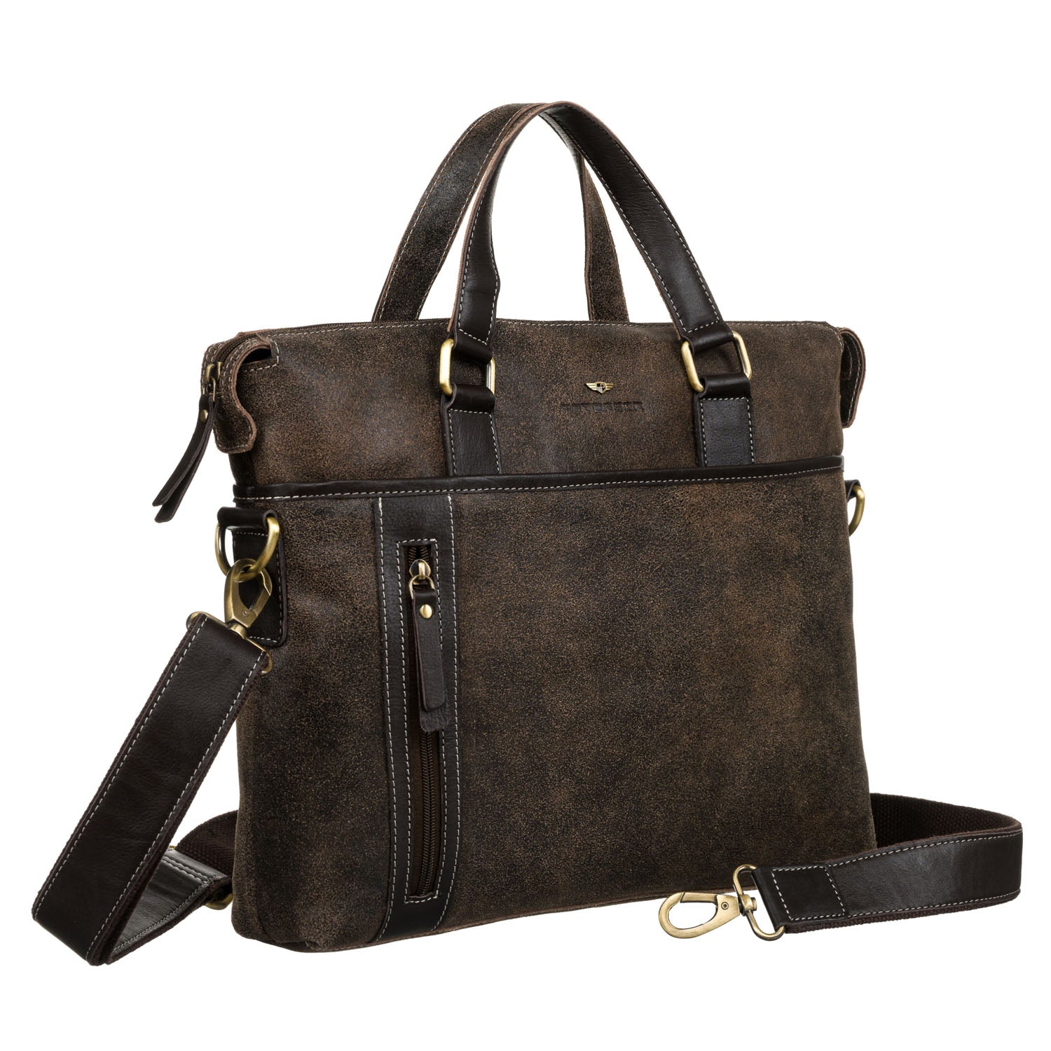 Didelė rankinė vyrams Peterson, ruda R23