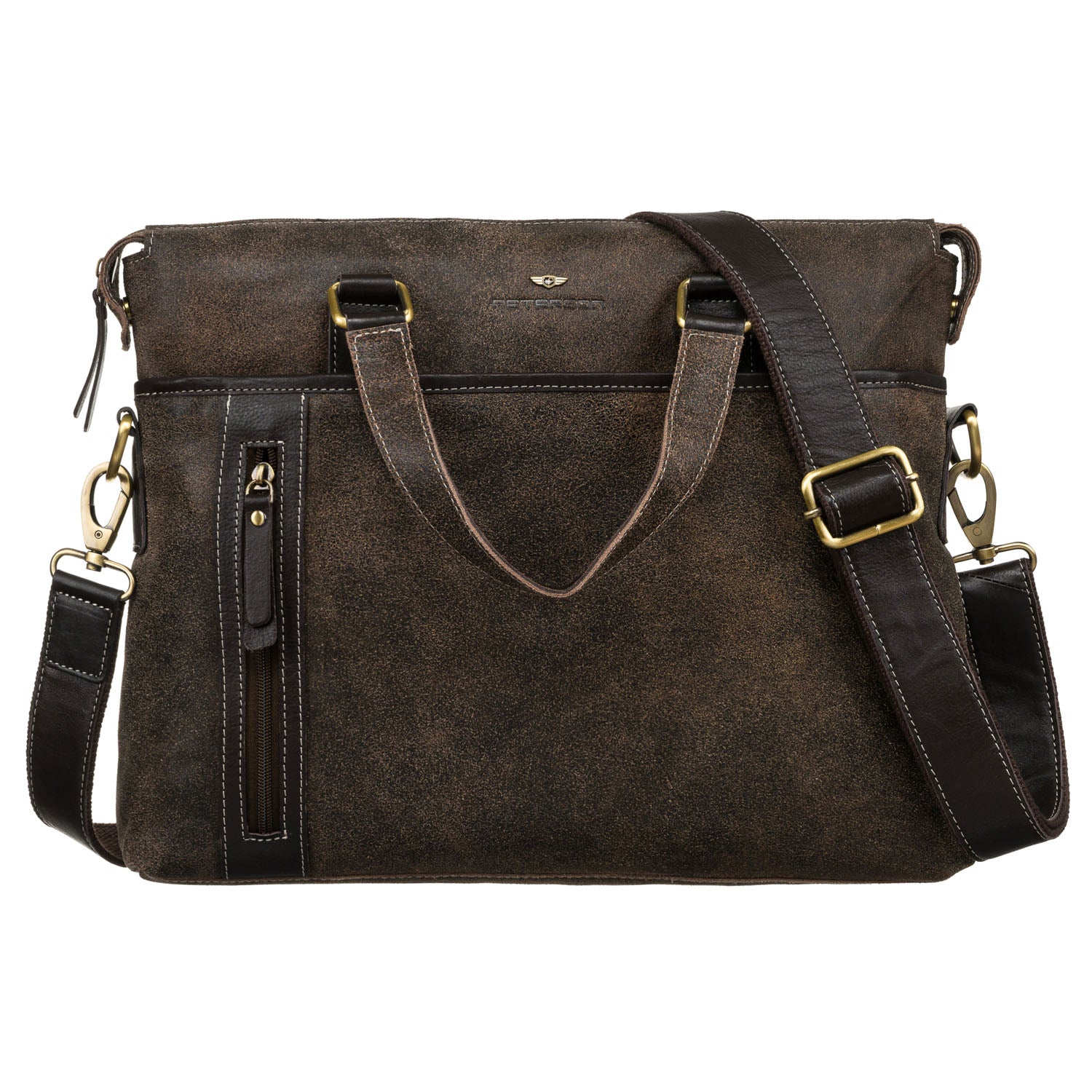 Didelė rankinė vyrams Peterson, ruda R23