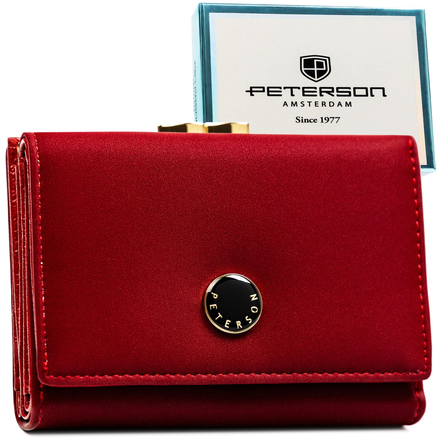 Vidutinė piniginė moterims Peterson, raudona PT67