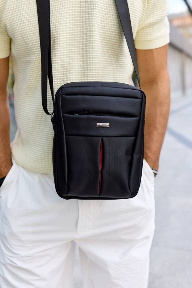 Maža rankinė vyrams Peterson, juoda RV7