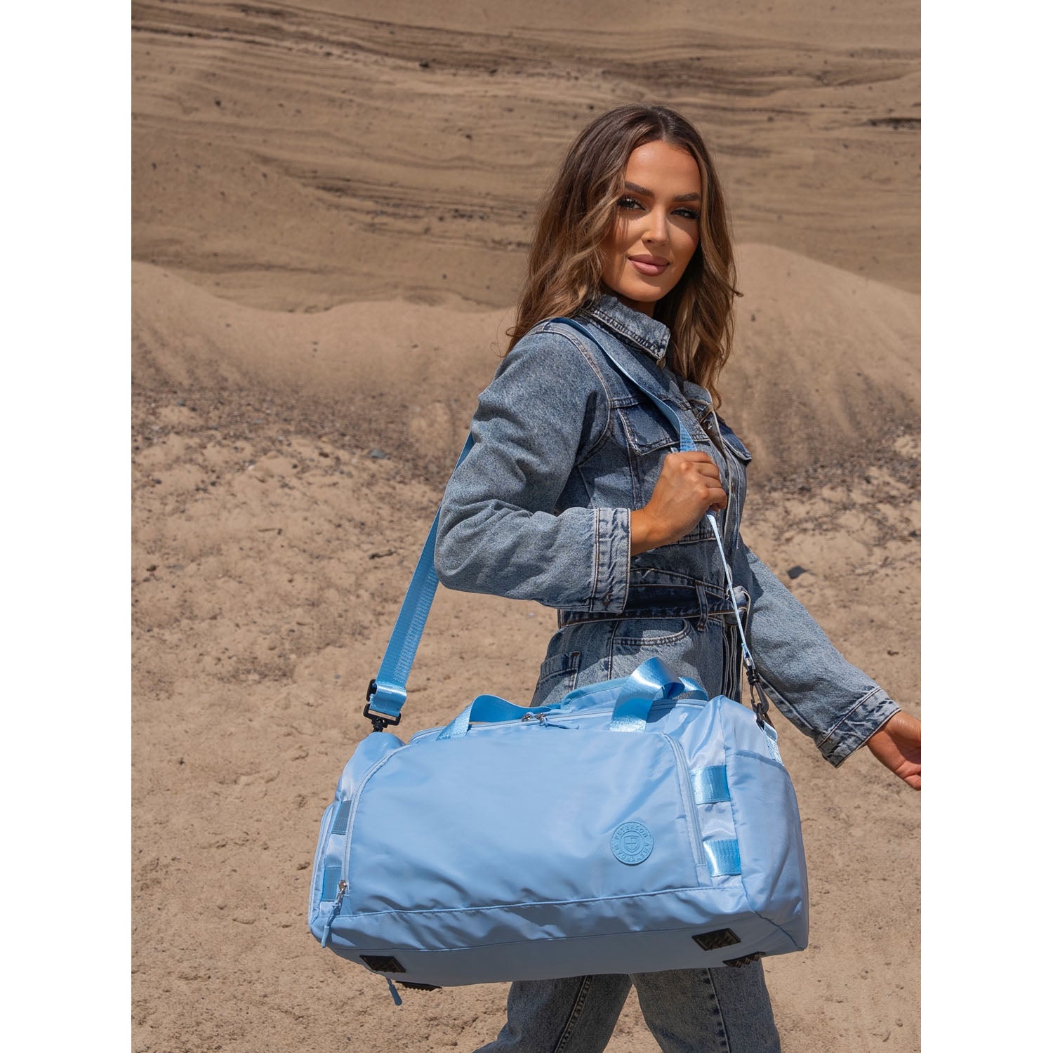 Didelė kelioninė rankinė moterims Peterson, žydra