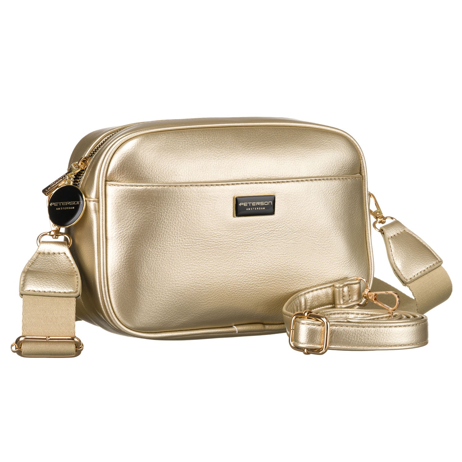Rankinė maža eko oda Peterson, auksinė A01