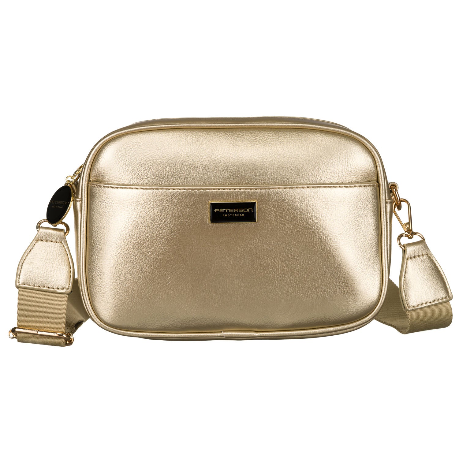 Rankinė maža eko oda Peterson, auksinė A01