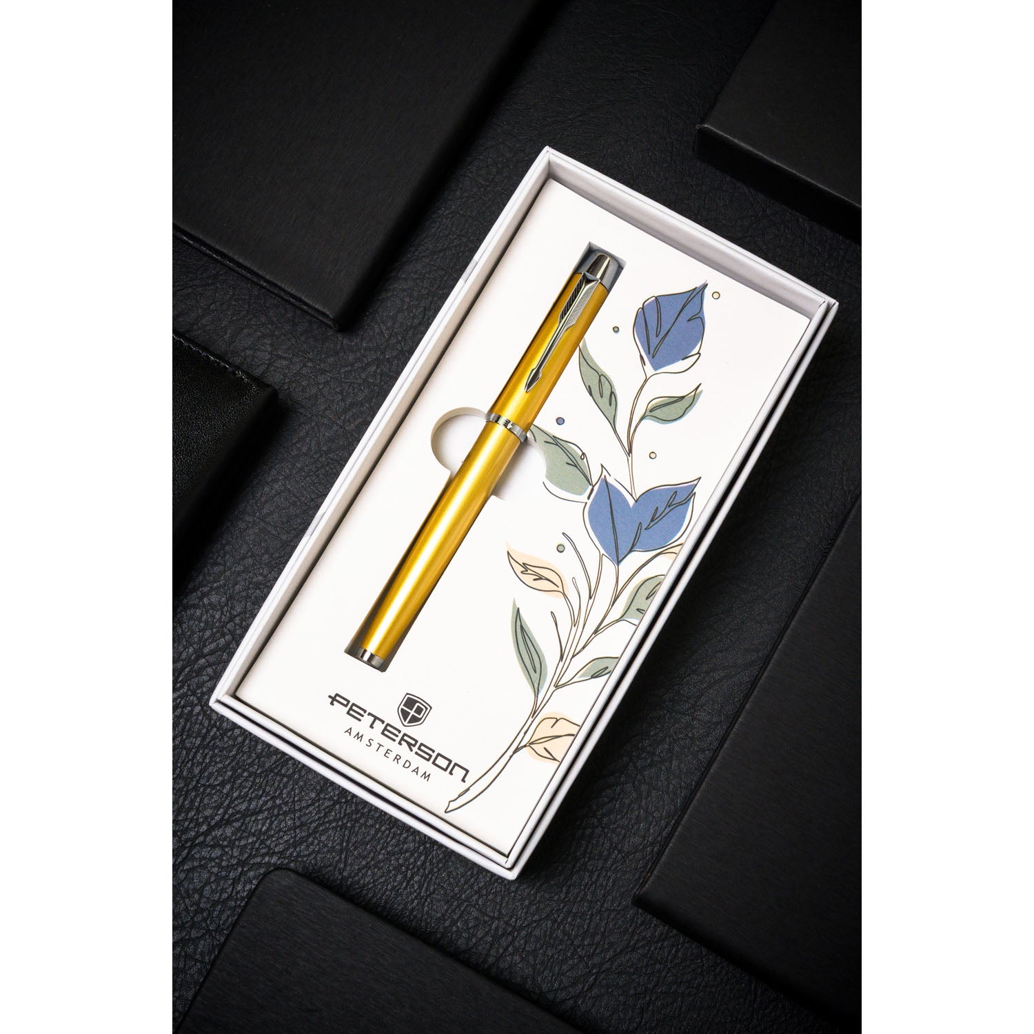 Rašiklis Peterson, geltona-sidabrinė