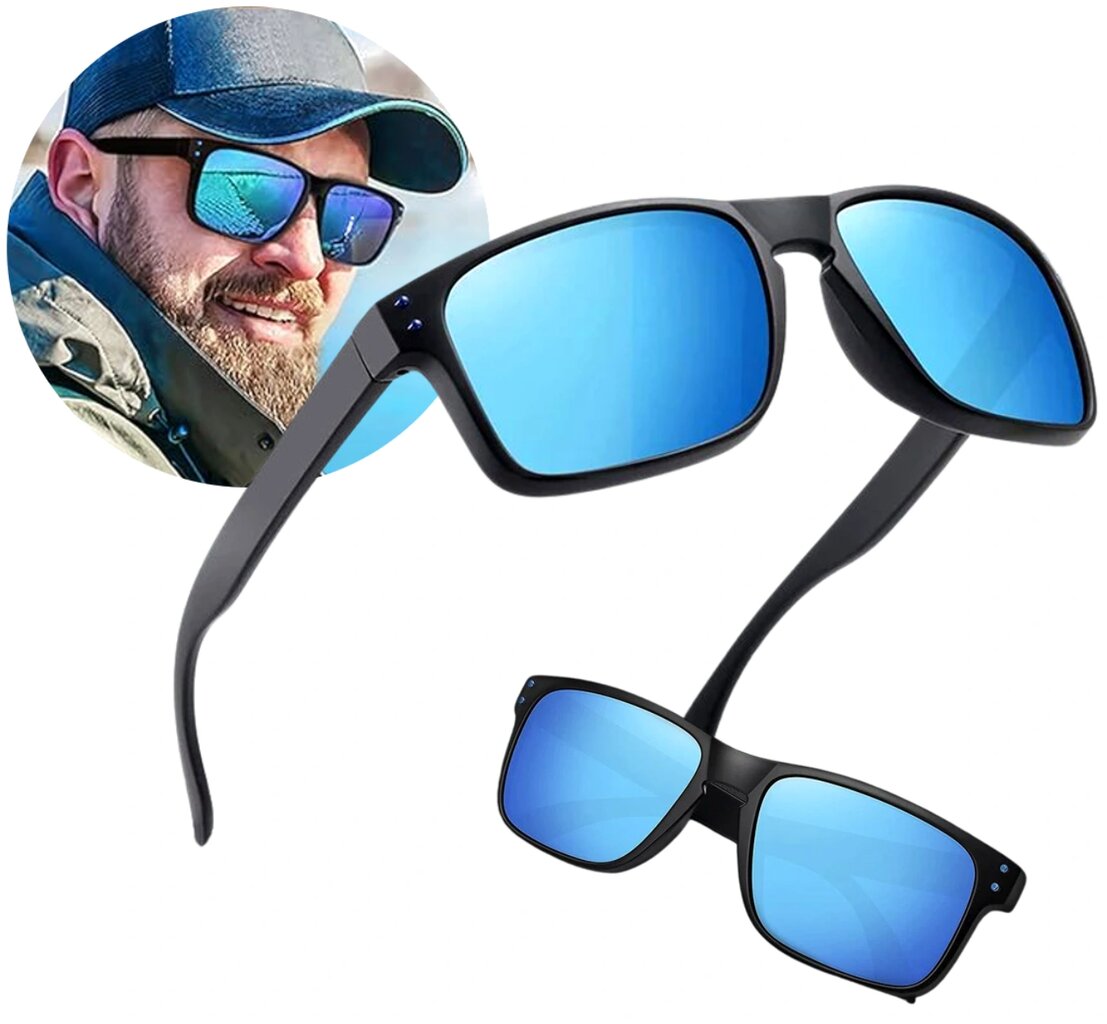 Poliarizuoti akiniai nuo saulės vyrams H92 mėlyni