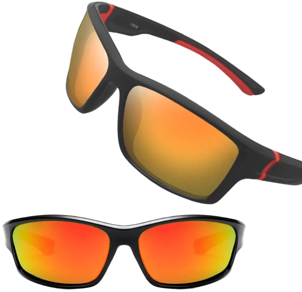 Poliarizuoti sportiniai akiniai nuo saulės vyrams B43 oranžiniai