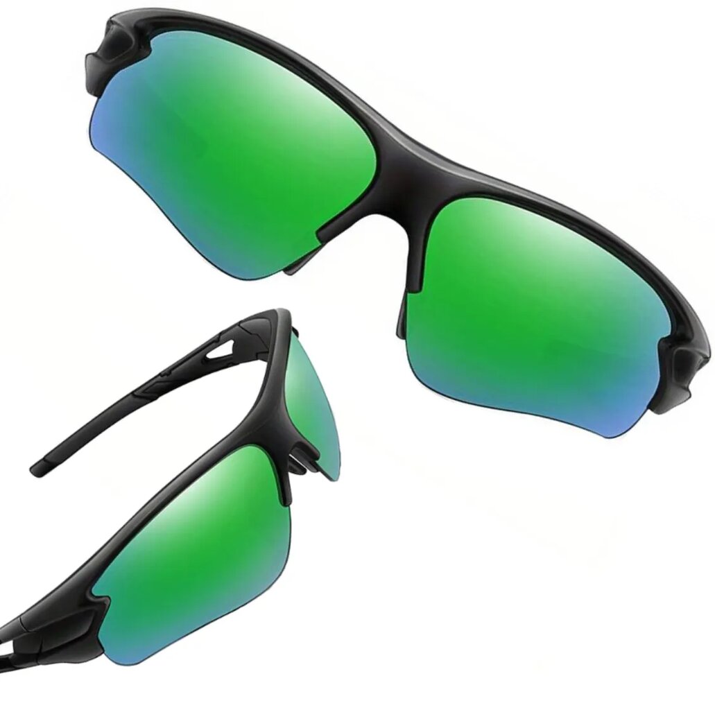 Poliarizuoti sportiniai akiniai nuo saulės vyrams S10 žali N171