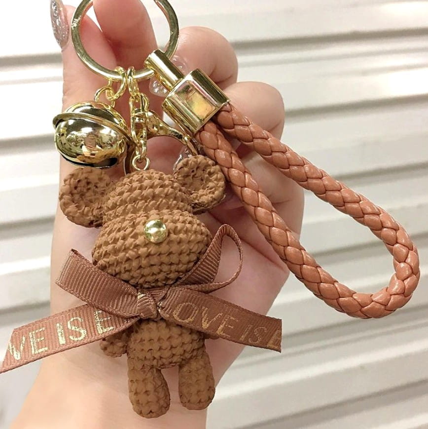 Raktų pakabukas bear F156, rudos spalvos