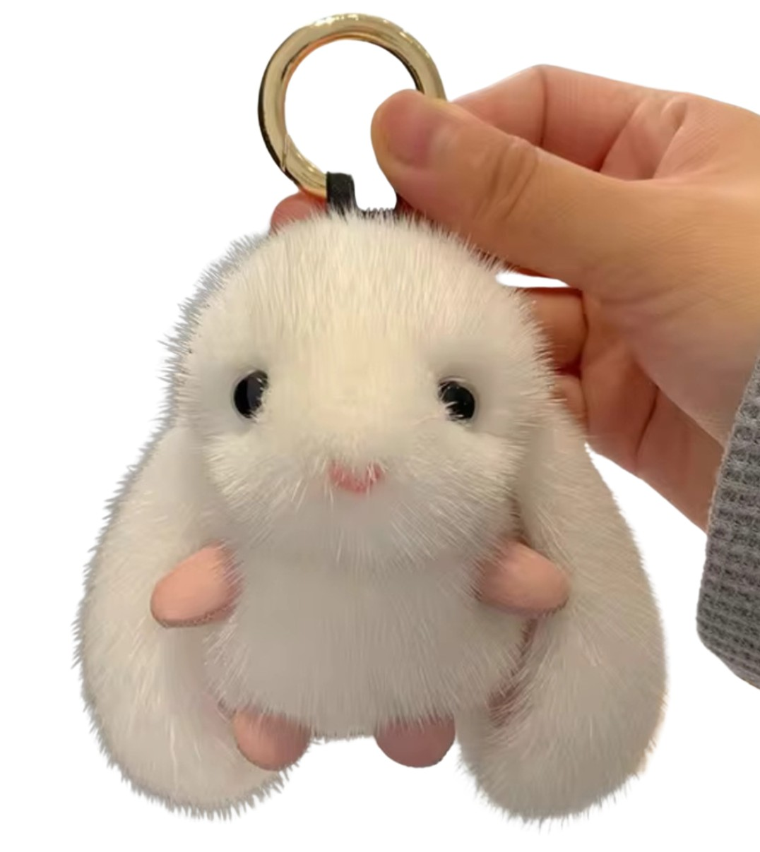 Raktų pakabukas - kiškis T12, baltas