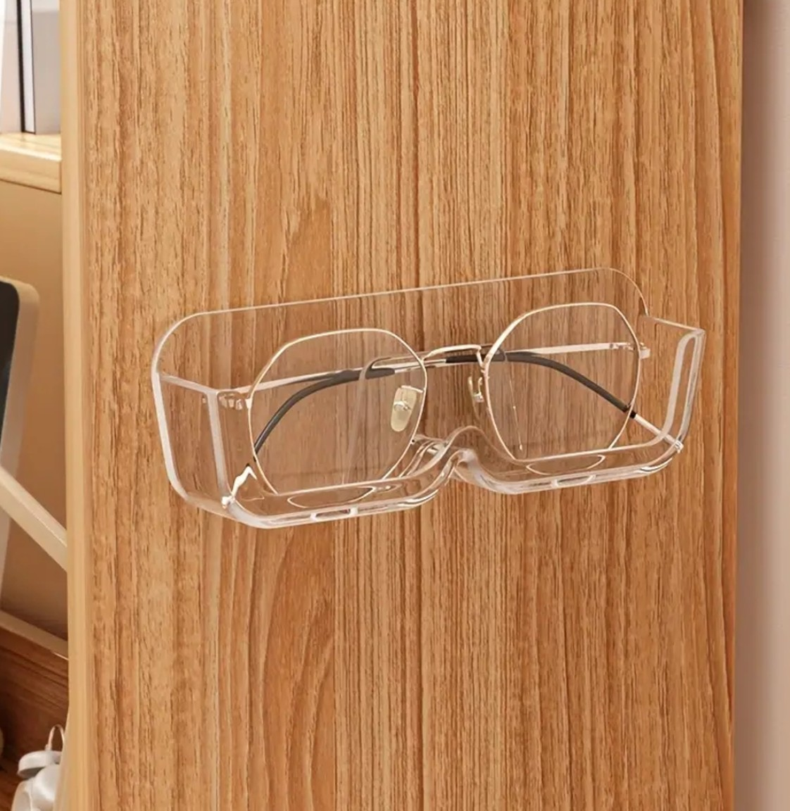 Sieninis akinių laikiklis L12, skaidrus