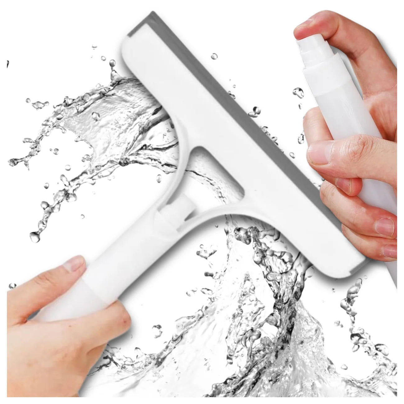 Silikoninė langų valytuvas su dozatoriumi 3 viename