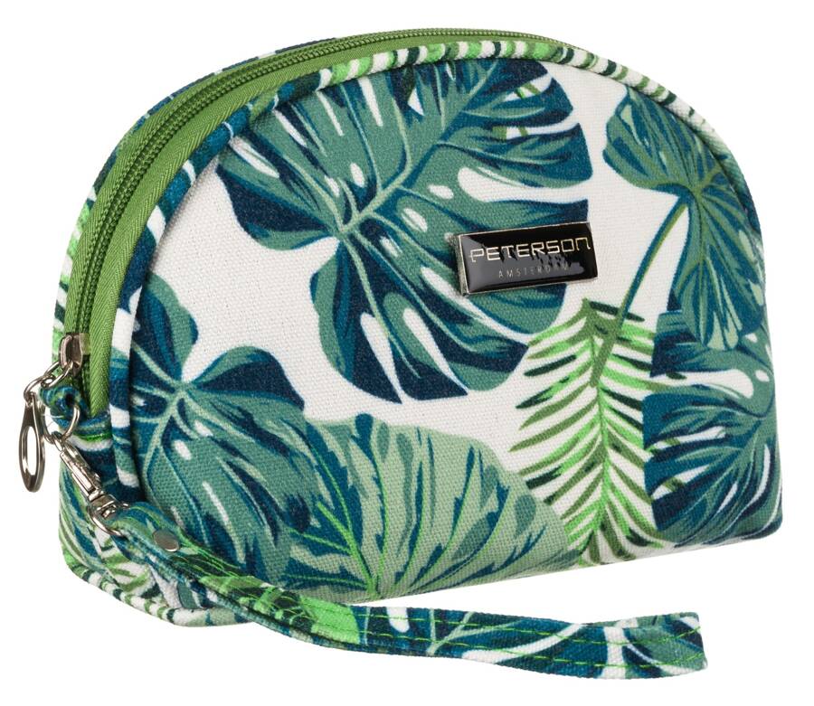 Spalvingas užtrauktuku užsegamas kosmetikos krepšys su rankiniu dirželiu - Peterson