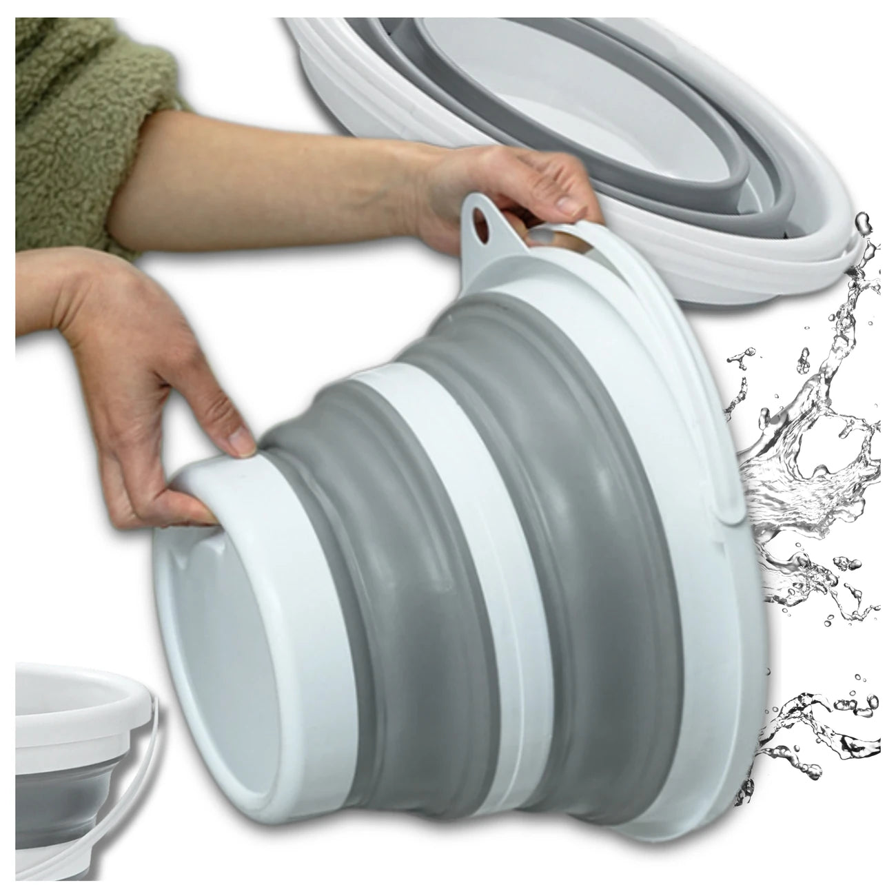 Sulankstomas kibiras, 10 l, silikoninis