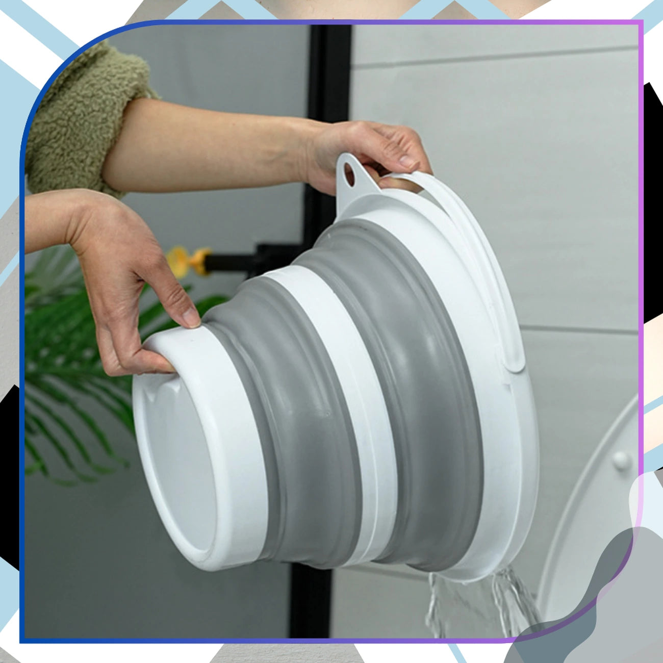 Sulankstomas kibiras, 10 l, silikoninis