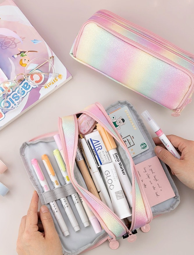 Sulankstomas pieštukų penalas, rožinis