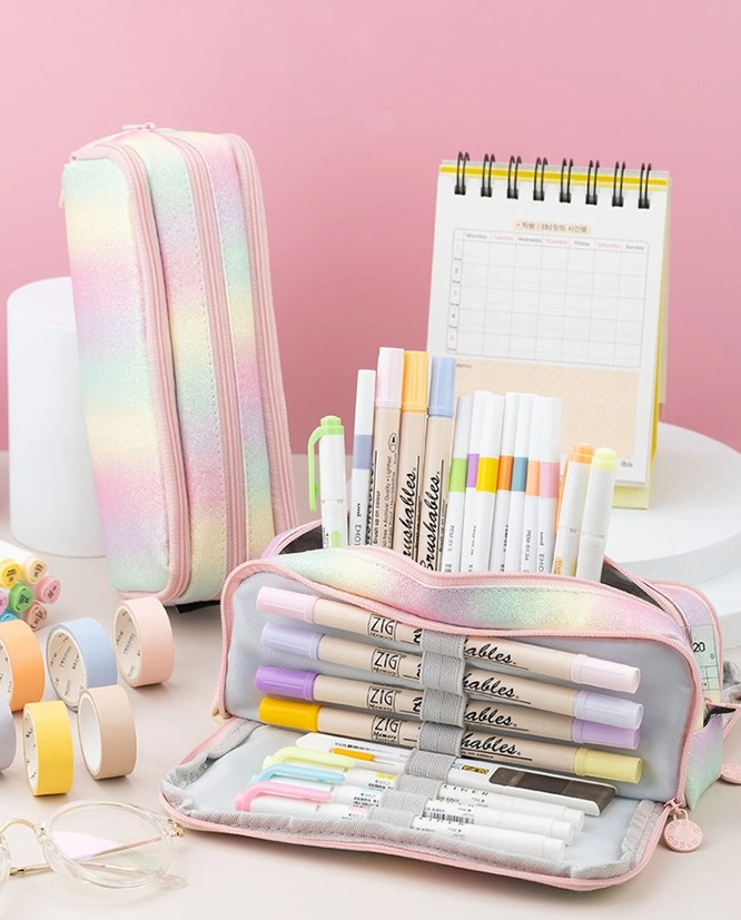 Sulankstomas pieštukų penalas, rožinis