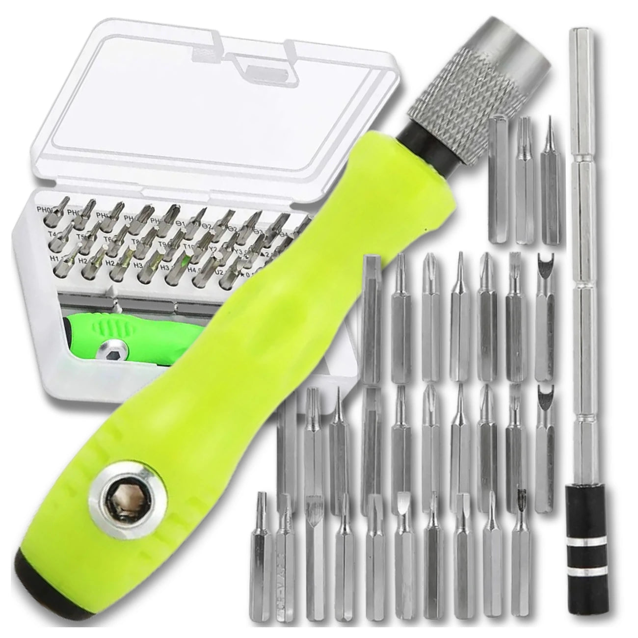 Tikslūs atsuktuvai, 32vnt, TORX, su dėklu