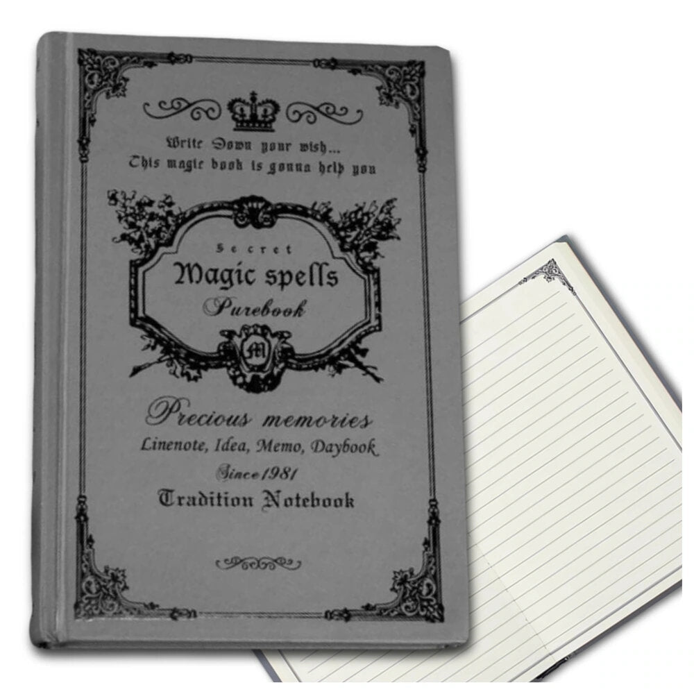 Užrašų knygelė, linijomis, 160 lapų, pilka, dekoruotas viršelis