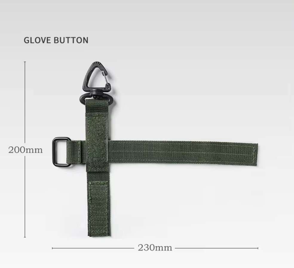 Užsegama kilpa su karabinu diržui 4vnt. M10, žalia