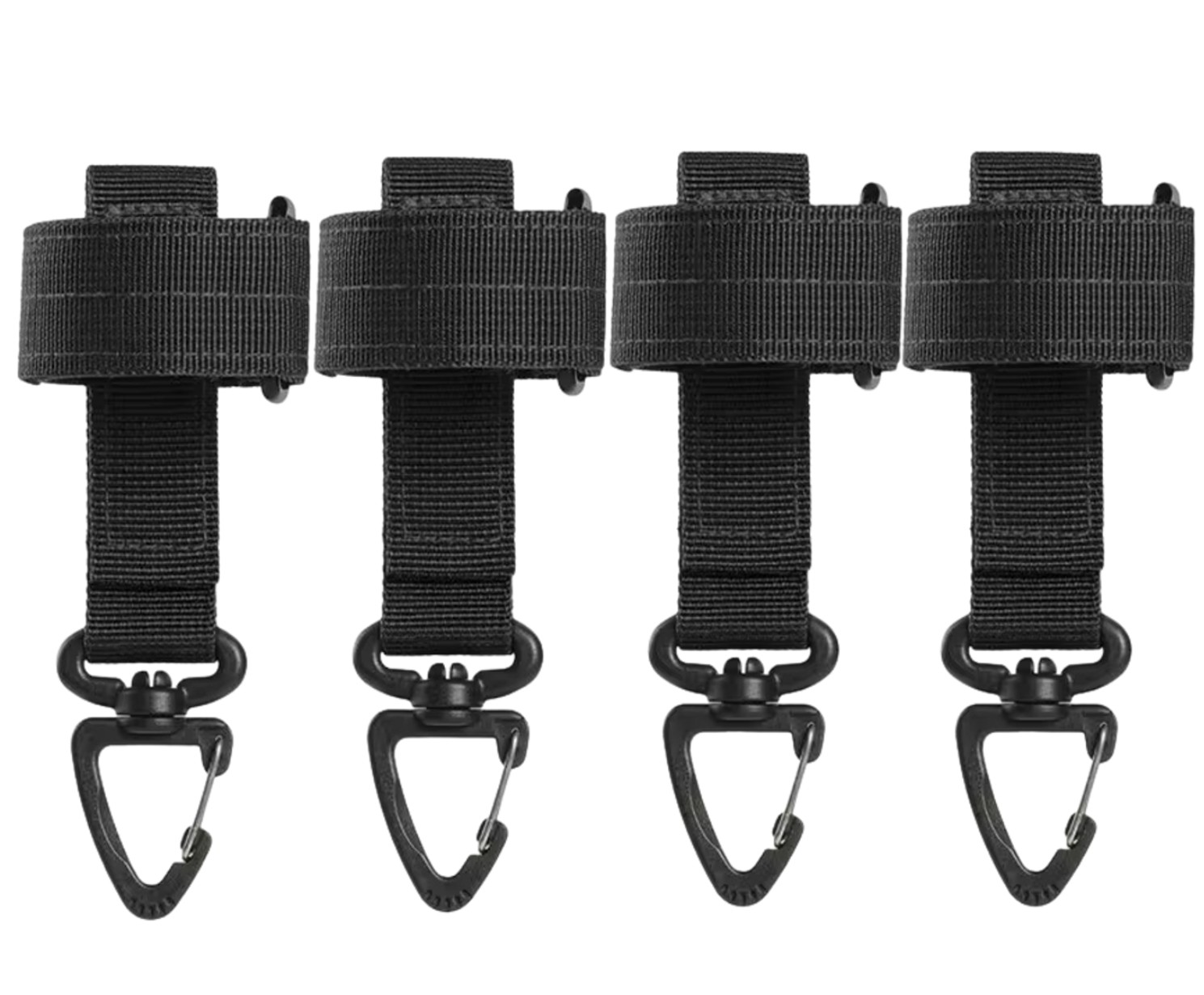 Užsegama kilpa su karabinu diržui 4vnt. M11, juoda