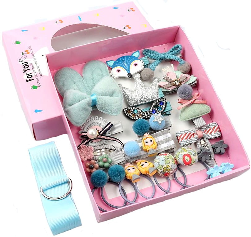 Vaikiškas plaukų segtukų rinkinys 24vnt. N24