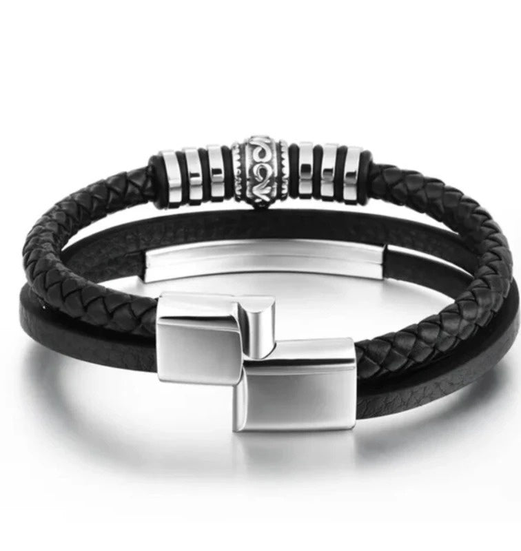 Vyriška apyrankė A1, juoda A24