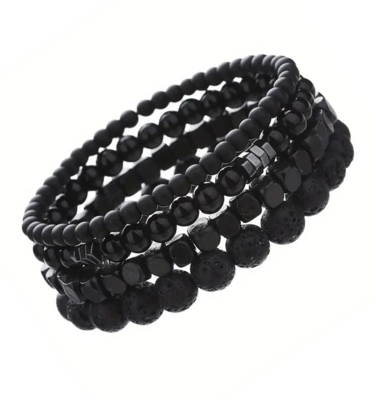 Vyriška apyrankė A3, juoda A23